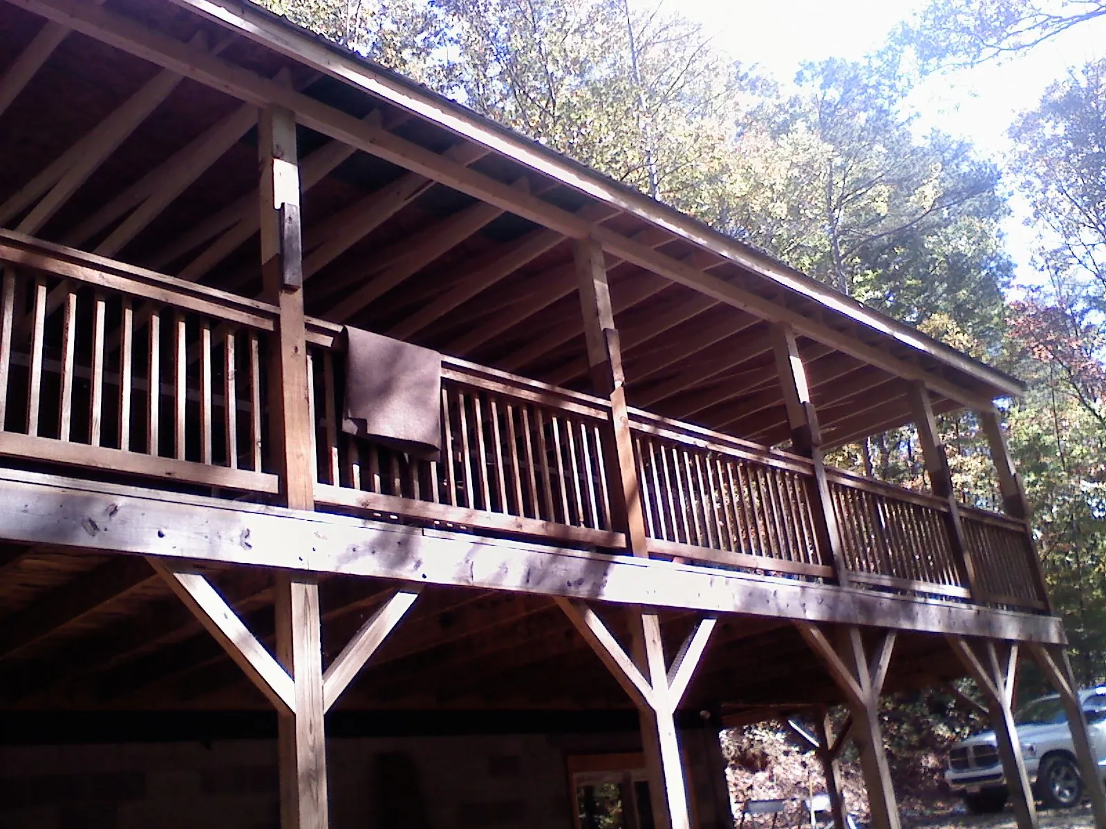 Timber framing under a new elevated porch and deck — Roof Leak Repair in Pamplico by Roofing Brothers